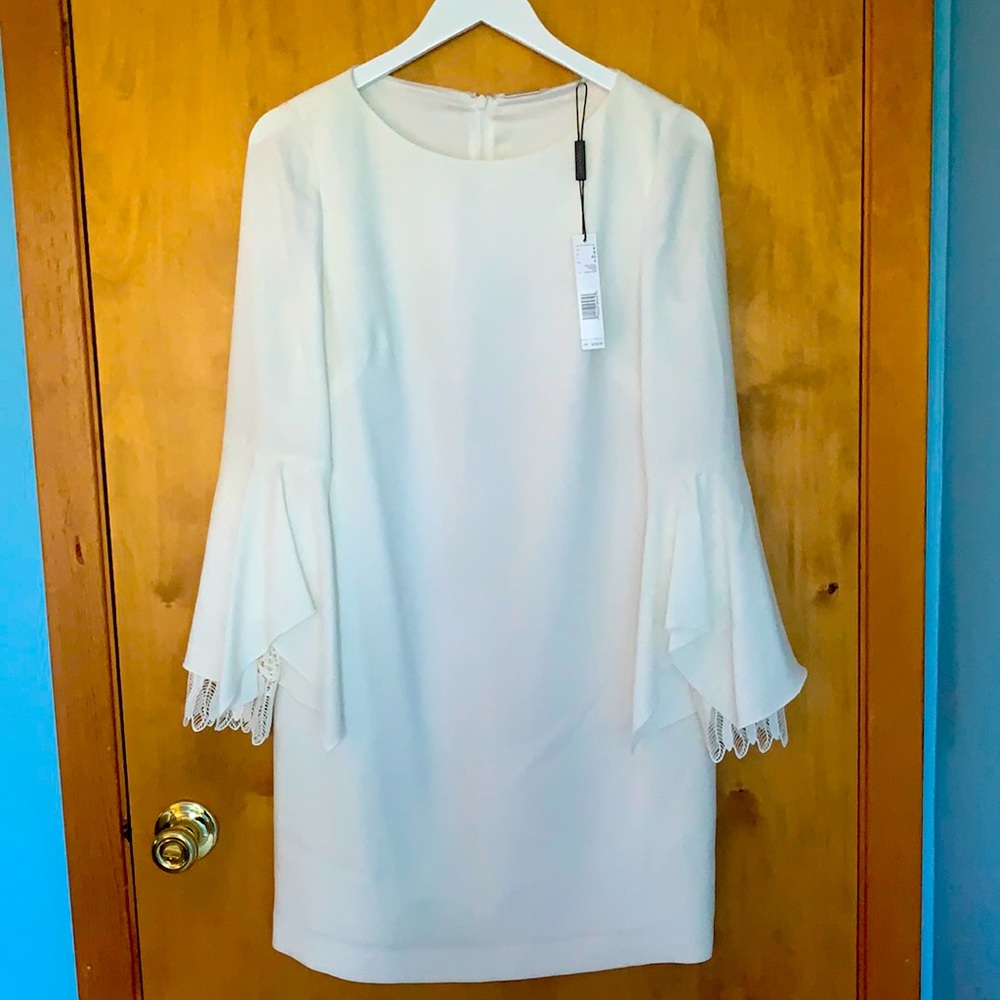 Ivory Elie Tahari ivory long sleeve dress NWT sz4